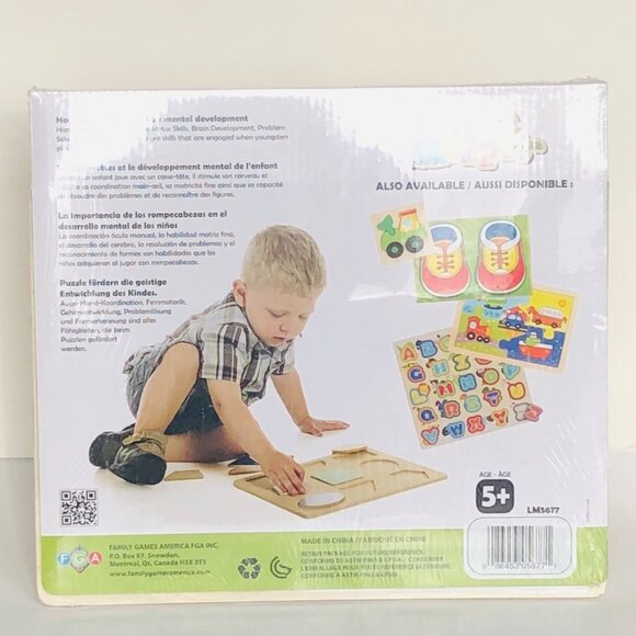 Wooden Numbers Puzzle with Math Equation Cards New Sealed Age 5+ - Picture 7 of 11